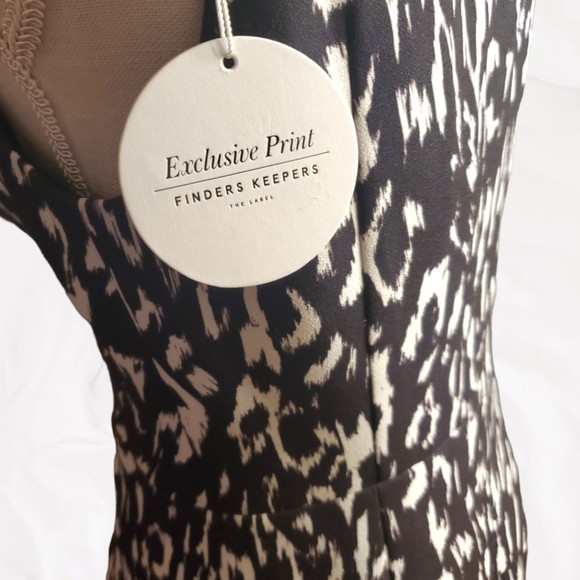 Finders Keepers 'The Creator' Ivory Leopard Print Medium Dress NWT - Picture 8 of 9